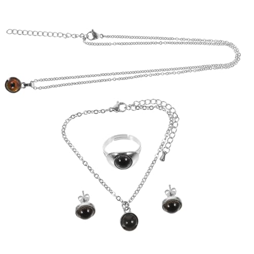 Healeved Modisches Schmuckset Damen mit Farbwechsel moodring Temperaturempfindliche Halskette und Armband Einzigartiges Design für Frauen und Teenager Elegantes Accessoire für Alltag und Healeved Modisches Schmuckset Damen mit Farbwechsel moodring Temperaturempfindliche Halskette und Armband Einzigartiges Design für Frauen und Teenager Elegantes Accessoire für Alltag und von Healeved