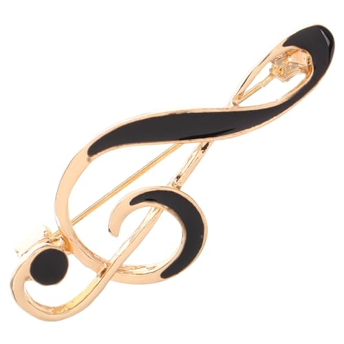 Healeved Musiknoten Brosche Zinklegierung Anstecknadel für Damen und Herren Stilvolles Accessoire für Anzüge und Hemden Emaille Anstecker für Musikliebhaber für Pullover und Rucksäcke von Healeved