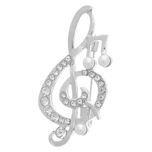 Healeved Perlen-anstecknadel Musiknoten-brosche Für Kleidung Schals Hüte Metalllegierung Personalisiert Dekorativ von Healeved