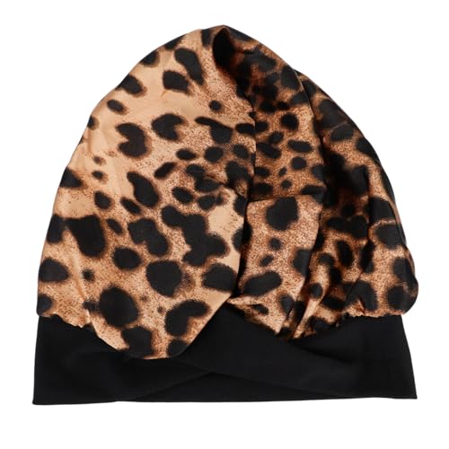 Healeved Nachtmütze Aus Seidenimitat Haarbänder Für Damen Nachtschlafmütze Nachtkopfmütze Bauschige Schrubbmützen Stirnbänder Für Damen Haargummis Für Frauen Haarmütze Die Seide Leopard von Healeved