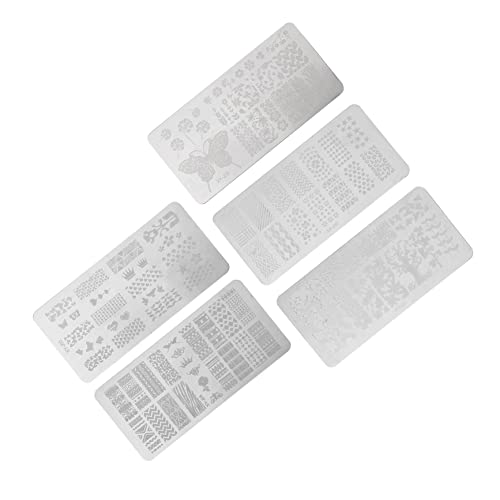 Healeved Nagel Stamping Platten Set 5 Stücke Film Nail Art Vorlagen Schablone Nagellack Stempel Kit Für Healeved Nagel Stamping Platten Set 5 Stücke Film Nail Art Vorlagen Schablone Nagellack Stempel Kit Für von Healeved