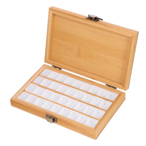 Healeved Nagellack-aufbewahrungsbox Aus Holz – 36 Fächer Verriegelung Für Nagelzubehör Nagellack-organizer von Healeved