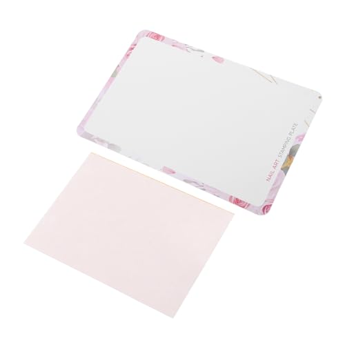 Healeved Nail Art Druckplatte nagelpflege Nagelstempel Fingernagel Stempel fingernägel stempel nageldesign Federnagelprägeplatte Nagelstanzschablone Maniküre-Platte Rostfreier Stahl Rosa von Healeved