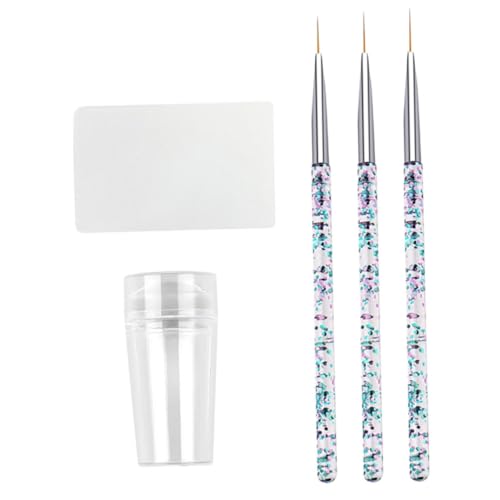Healeved Nailart-pinsel Mit Stempel Und Liner Für Nageldesign Diy Maniküre Zubehör Aus Hochwertigem Material Einfach Zu Verwenden Und Langlebig von Healeved