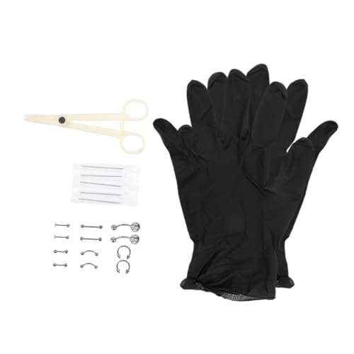 Healeved Nasenpiercing Teilig mit Ohr und Lippenpiercing Schmuck Körperschmuck Zubehör für Einfache Anwendung Hautfreundlich Modisch für Damen und Herren von Healeved