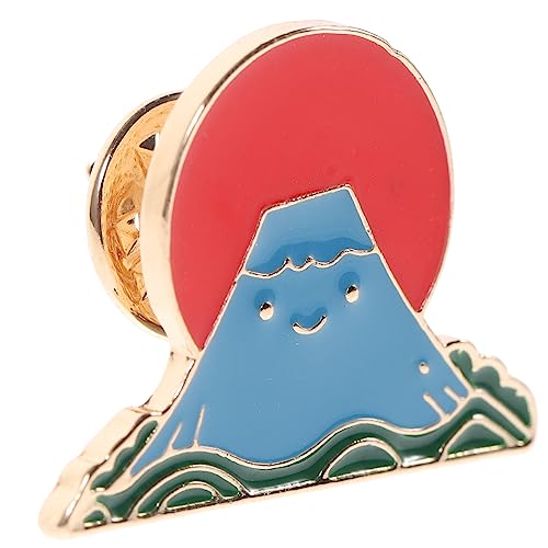 Healeved Niedliche Cartoon Brosche Fuji Berg Anstecknadel für Frauen Einfache Kleidung Corsage Pin Schmuck für Rucksack Jacke Vielseitige Dekoration bei Hochzeit Party und Alltag von Healeved