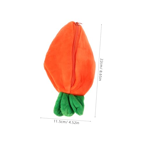 Healeved Niedliche Kaninchen Geldbörse Karotten Münzfach Effiziente Aufbewahrung Tragbar für Teenager Mädchen Jungen Plüsch Schlüsselanhänger Portemonnaie für Büro Reise Alltag von Healeved