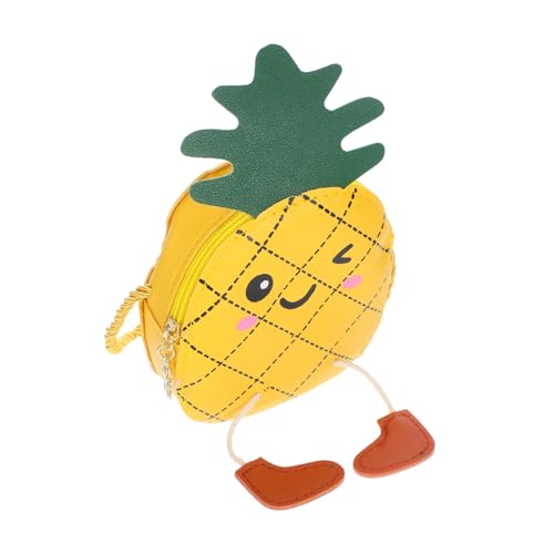 Healeved Niedliche Pineapple Crossbody Bag Kleine Umhängetasche mit Langlebigem Material Kompakt und Leicht für Party Shopping Strand und Alltag Auffälliges Gelb Geldbörse von Healeved