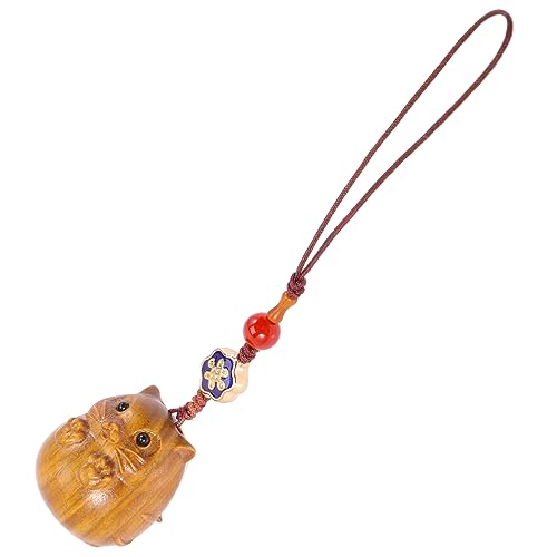 Healeved Niedlicher Hamster Schlüsselanhänger Hochwertigem Holz Dekorativer Smartphone Anhänger Perfektes für Freunde und Familie Vielseitig Einsetzbar Langlebig und Ansprechend im Design von Healeved