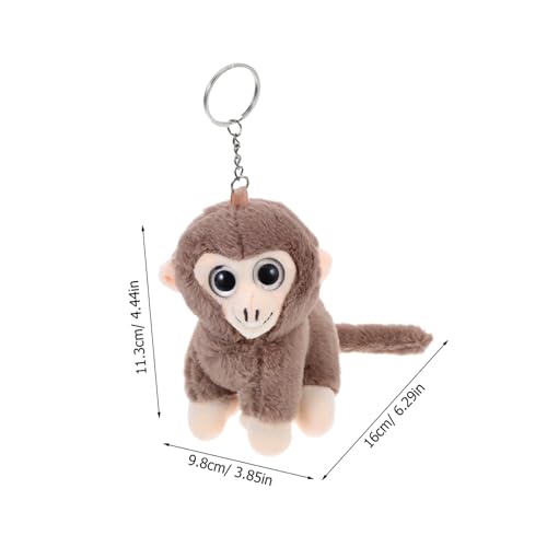Healeved Niedlicher Monkey Keychain aus Weichem Plüsch Großer Anhänger mit Feiner Verarbeitung Vielseitiger Taschen und Schlüsselanhänger Accessoire für Rucksack Handtasche Schule von Healeved