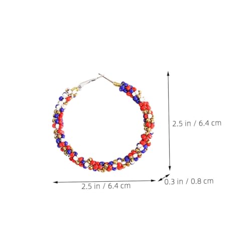 Healeved Of July Ohrringe Damen Independence Day Ohrhänger Rot Weiß Blau Dangle Schmuck für Party US Flagge Anhänger Leicht und Hautfreundlich Healeved Of July Ohrringe Damen Independence Day Ohrhänger Rot Weiß Blau Dangle Schmuck für Party US Flagge Anhänger Leicht und Hautfreundlich von Healeved