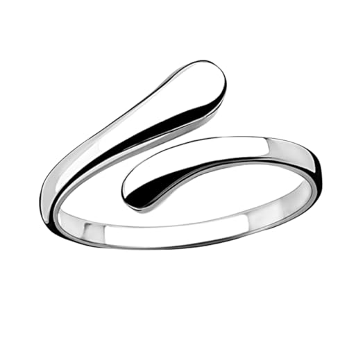 Healeved Offener Kupferring Damen Schmuck Minimalistischer Geometrischer Fingerring Verstellbar Eleganter Ring für Mädchen Alltag und Party von Healeved