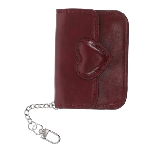 Healeved PU Kartenetui Damen Wallet mit Herzverschluss Ultradünnes Leichtes Kreditkartenetui mit Münzfach für Bank- Id Visitenkarten Tragbar für Alltag und Reisen von Healeved