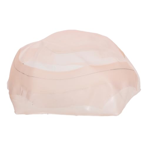 Healeved PU Perückennetz mit Stabilem Gummirand Handgefertigte Atmungsaktive Kappe für Herren Nahtloses Haarersatzteil zur Abdeckung von Kahlen Stellen Leicht Langlebig von Healeved