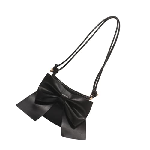 Healeved PU Schultertasche Damen mit Großer Schleife Reißverschluss Crossbody Bag Modische Umhängetasche aus Hochwertigem Kunstmaterial Geräumig und Langlebig für Alltag und Freizeit von Healeved