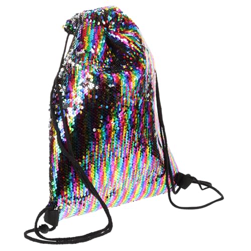 Healeved Pailletten Beutel Mit Kordelzug Turnbeutel Mit Pailletten Stoffbeutel Mit Kordelzug Und Rucksack Mit Und von Healeved