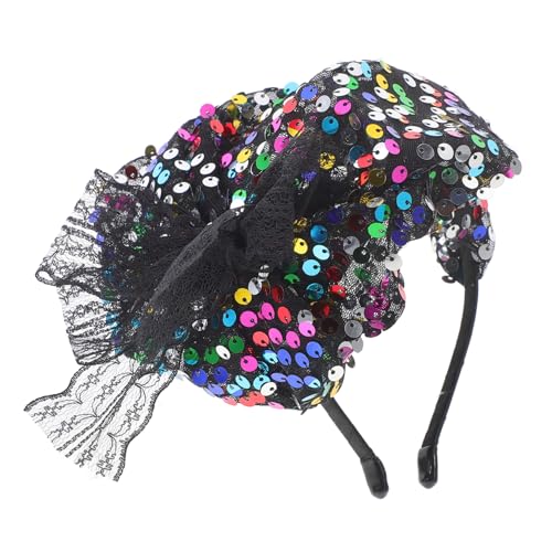 Healeved Pailletten Stirnband Im Trendigen Stil Für Partyhut Kopfbedeckung Damenhaar Funkelnde Damen Stirnbänder Für Mädchen Glitzer Requisiten Eleganter Kopfschmuck Aus Stoff von Healeved