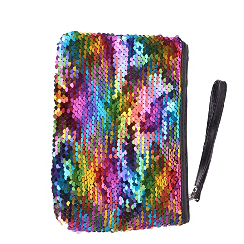 Healeved Paillettenkosmetiktasche Bunt Mit Reißverschluss Für Make-up-aufbewahrung Kleine Modische Tasche Als Wechseltasche Praktisch Zum Mitnehmen Für Damen von Healeved