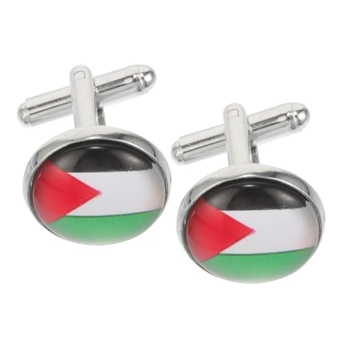 Healeved Palästina Manschettenknöpfe Herren Flaggen design Edelstahl Manschettenknopf für Hemden Business Anlässe Hochzeitsfeier von Healeved