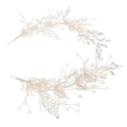 Healeved Braut Haarschmuck Mit Perlen Und Strasssteinen Handgefertigter Haarreif Für Hochzeiten Und Besondere Anlässe Elegantes Accessoire Für Bräute Und Damen von Healeved
