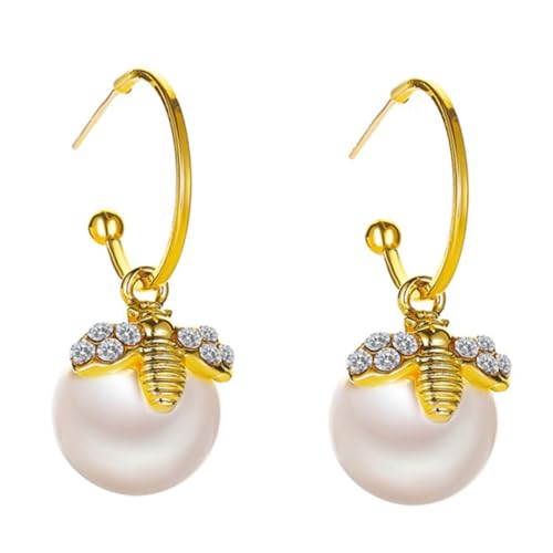 Healeved Perlen Bienen Ohrringe Damen Kreative Ohrhänger Alloy Allergiefrei Modisch Chic Alltagsschmuck Healeved Perlen Bienen Ohrringe Damen Kreative Ohrhänger Alloy Allergiefrei Modisch Chic Alltagsschmuck von Healeved