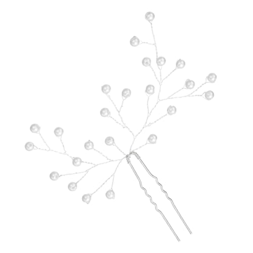 Healeved Perlen Haarnadel U Form Brautschmuck Handgefertigt Haarnadel Damen Braut Kopfschmuck für Hochzeit Party Festliche Anlässe von Healeved