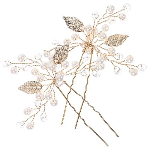 Healeved Perlen Haarnadeln Mit Kristallen Glänzende Strasssteine Künstliche Perlen Haarschmuck Für Braut Frauen Und Mädchen Stilvolle Haarnadel Für Hochzeit Geburtstag Valentinstag von Healeved