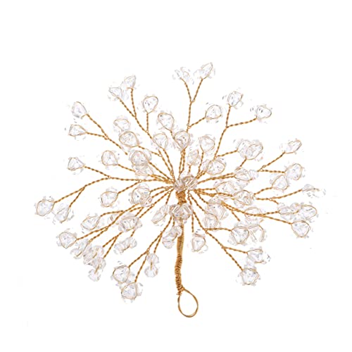 Healeved Perlen Haarschmuck Perlen Tiara Hochzeit Haarrebe Hochzeitshaarspangen für Bräute wedding hair accessories brauthaatschmuck Haarschmuck für die Hochzeit Fee Kopfschmuck Golden von Healeved