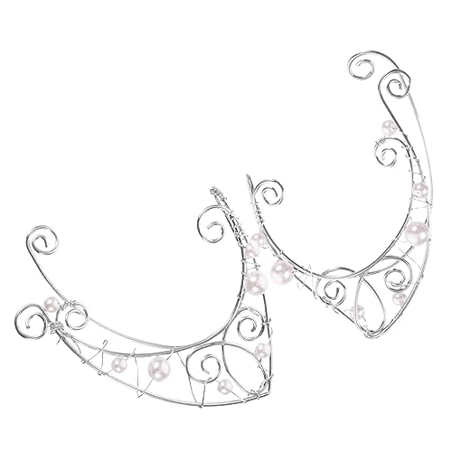 Healeved Perlen Ohr Manschetten Ohrringe für Frauen Clip Elfen Stil Statement Schmuck für Teen Mädchen und Damen von Healeved