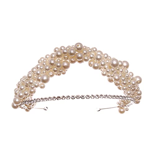 Healeved Braut Haarband Mit Perlen Und Strass Elegantes Haarschmuck-stirnband Für Damen Für Hochzeiten Brautpartys Und Besondere Anlässe von Healeved