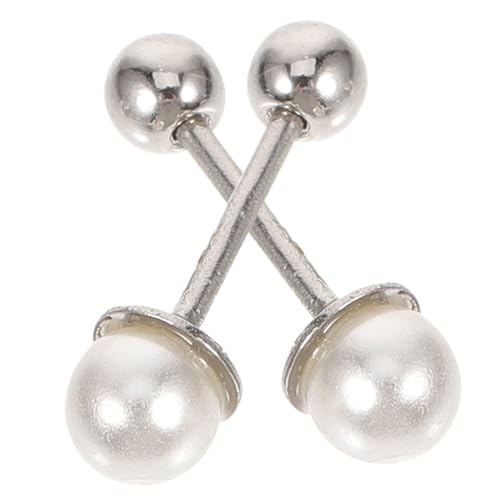 Healeved Perlenohrringe Tragus Ohrstecker Damen Cartilage Piercing Schmuck Natürliches Süßwasserperlendesign Modisch Langlebig für Alltag und Party von Healeved