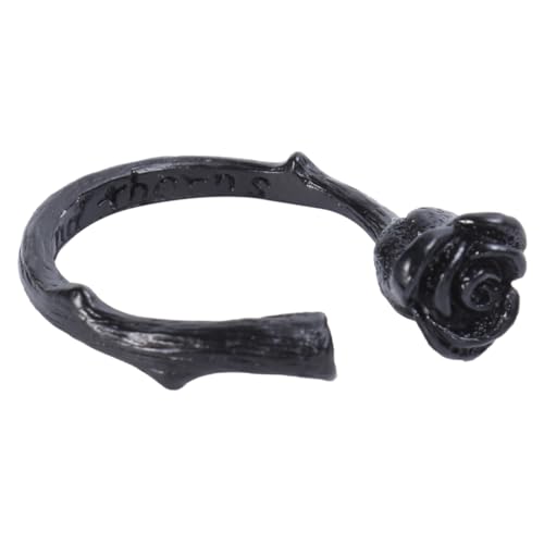 Healeved Personalisiert Schwarzer Rosendorn Ring Damen Kupfer Offen Kreativ Langlebig Modisch Schmuck Accessoire von Healeved