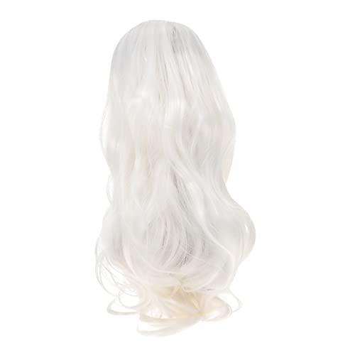 Healeved Weisse Lange Peruecke Fuer Damen Lockiges Haar Mit Exzellenter Verarbeitung Flauschiges Aussehen Weich Und Geschmeidig Fuer Halloween Cosplay von Healeved