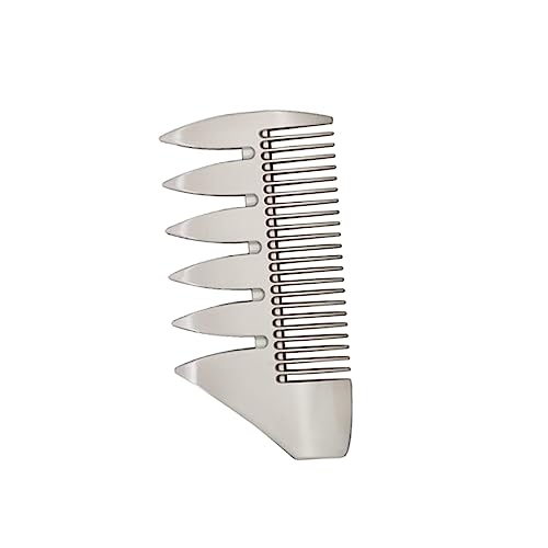 Healeved Dual Sides Antistatischer Bart Und Haarkamm Kompakt Für Geldbörse Für Männer Silber Langlebig Und Vielseitig Der Anwendung von Healeved