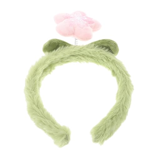 Healeved Plüsch Haarband Mit Blumenmuster Stirnband Für Make-up Und Gesichtswaschen Süßes Haarband Für Frauen Und Mädchen Elastisches Stirnband Zum Haare Halten von Healeved