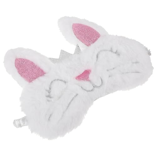 Healeved Plüsch Schlafmaske Kaninchen Augenabdeckung Für Mädchen Weich Atmungsaktiv Für Reisen Und Nickerchen Verbesserte Schlafqualität von Healeved
