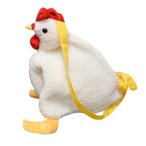 Healeved Plüsch Umhängetasche Damen Großes Huhn Motiv Weiche Schultertasche Kuscheliger Satchel Für Party Reisen Alltag Niedliche Tiermotiv Tasche von Healeved