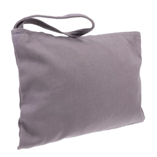 Healeved Praktische Handytasche mit Stabilem Reißverschluss Große Kapazität Canvas Handy und Münzbeutel Strapazierfähige Stofftasche für Alltag Schule Einkauf und Arbeit Dunkelgrau von Healeved