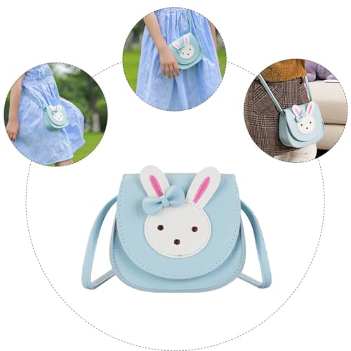 Healeved Praktische Mini umhängetasche für Verstellbarem Schultergurt Niedlicher Blauer Cartoon schleifen design Leicht und Langlebig für Kleine Gegenstände Wie Schlüssel und Taschentücher von Healeved