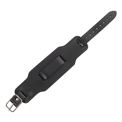 Healeved Punk Lederarmband für Männer Verstellbare PU Armbandkette Stylische Handgelenksdekoration für Hip Hop Biker Partys Robustes Design für Einen Auffälligen Look von Healeved