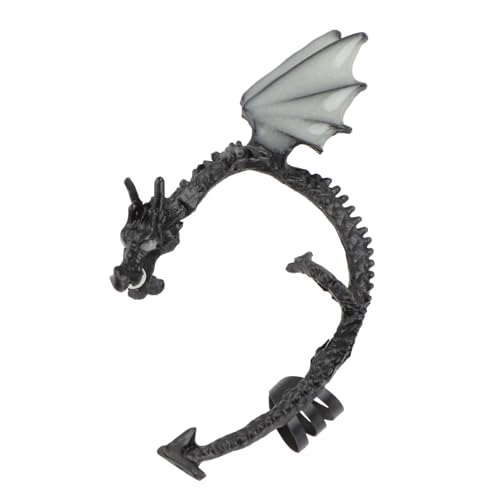 Healeved Punk Ohrclips mit Nachtleuchtender Drachenkugel Unisex Ear Hook Ohrschmuck für Damen und Herren Stylisches Sicheres Material Auffälliges Accessoire für Jugendliche und Erwachsene von Healeved