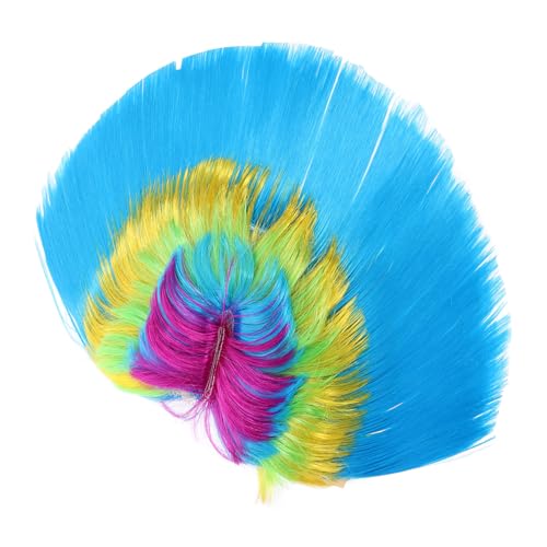 Healeved Punk Rock Masquerade Perücke für Männer und Frauen Bunte Cosplay Perücke mit Sicherem Sitz für Partys Halloween und Rocker Kostüme von Healeved