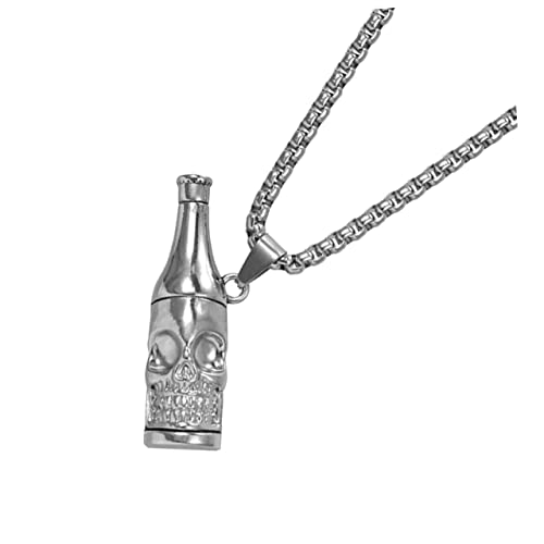 Healeved Punk Schädel Anhänger Halskette Herren Vintage Kreative Clavicle Chain Schmuck von Healeved