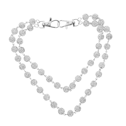 Healeved Punk Stil Herren Hosenkette mit Strass Dekorative Jeans Schlüsselanhänger Robuste Langlebige Hosengürtelkette für Alltag Party Streetwear Vielseitiges Modisches Accessoire von Healeved