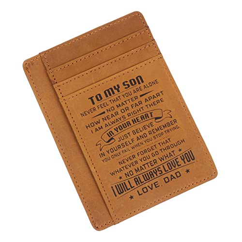 Healeved RFID Kartenetui PU Mehrfachkarten Organizer für Reisen Schule Hellbraun von Healeved