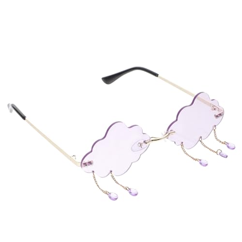 Healeved Rahmenlose Cloud Sonnenbrille Damen Lustige Uv-schutz Brille für Party Cosplay Sommer Strand Healeved Rahmenlose Cloud Sonnenbrille Damen Lustige Uv-schutz Brille für Party Cosplay Sommer Strand von Healeved