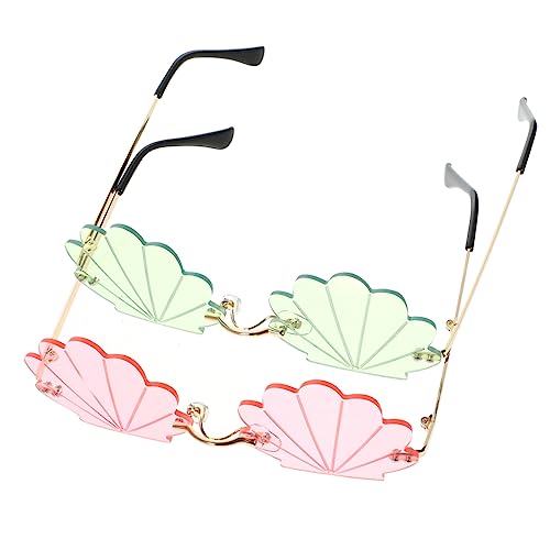Healeved Randlose Muschel Sonnenbrille Damen Party Brille Lustige Eyeglasses Dekoration Healeved Randlose Muschel Sonnenbrille Damen Party Brille Lustige Eyeglasses Dekoration von Healeved