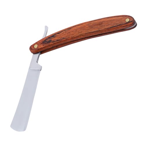 Healeved Rasierapparat Stahlrasierer Mit Holzgriff Rasiermesser Faltbar Für Professionelle Salon Oder Heimrasur Leicht Zu Bedienen von Healeved