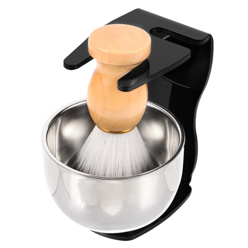 Healeved Rasierpinsel Und Rasierschale Bartpinsel Mit Rasierpinselständer Rasieren Tasse Und Schale Für Rasiercreme Langlebig Und Praktisch Für Männer Healeved Rasierpinsel Und Rasierschale Bartpinsel Mit Rasierpinselständer Rasieren Tasse Und Schale Für Rasiercreme Langlebig Und Praktisch Für Männer von Healeved