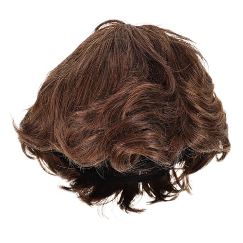 Healeved Realistischer Herren Kurzhaar-perücke Braun Natürlicher Look Leichtes Synthetisches Haar Bequemer Sitz für Business Alltag und Fancy Party Cosplay von Healeved